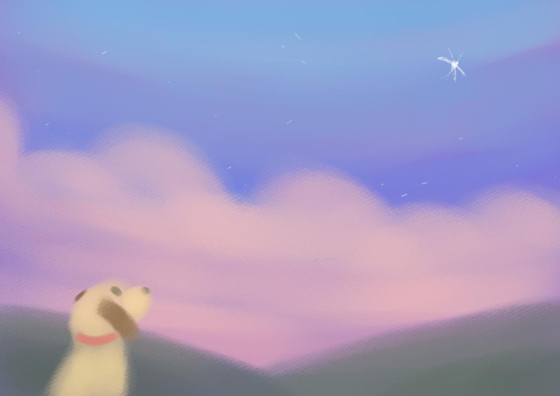 Sweet little Lucy loving on this pretty sky